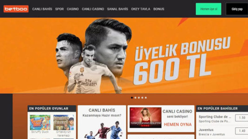 Betboo Hoşgeldin Bonusu, 1,500 TL, Para Yatırma Bonusu