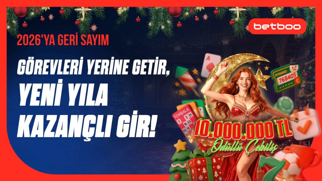 Betboo Yılbaşı Takvimi, 10 Milyon TL Ödül, Yeni Yıl Bonusu